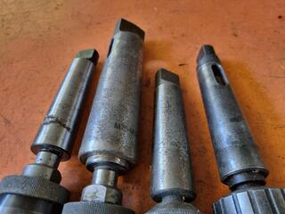 4x Drill Chucks w/ MT Shanks & Adapters