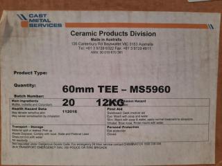 20 x CMS Ceramic 60mm Tee MS5960