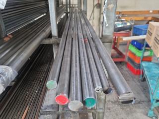 7 Lengths of Round Bar Steel 
