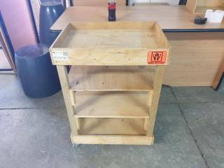 Small Wooden Workshop Trolley