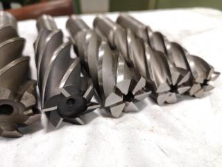 7x Assorted Finishing End Mill Cutters, Metric & Imperial Sizes