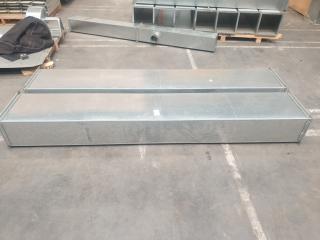 2 x Large Galvanised Straight Ducts