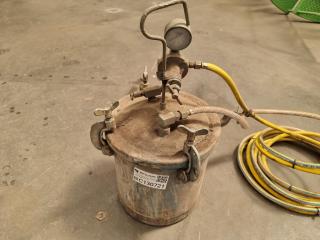 Air Spray Gun Feed Pressurized Paint Tank