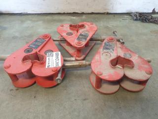 3 x One Ton Girder Clamps