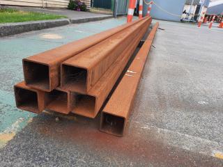6 x Box Section Steel Beams 8M