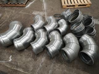 16x Assorted 90 & 45 Degree Ventilation Ducting Elbows