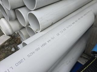 Assorted PVC pipes