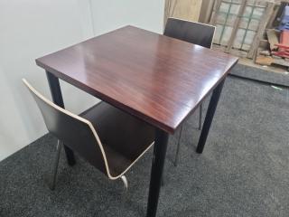 Square Cafe Table and Chair Set (2 Chairs)**