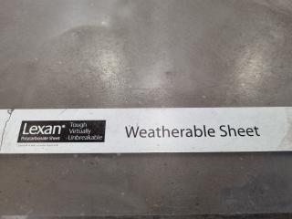 2x Sheets of Lexan Weatherable Transparent Sheets