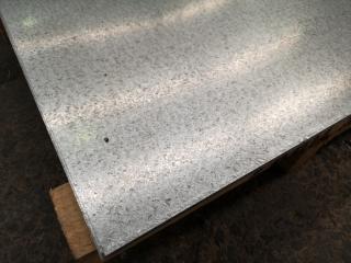 13x Galvanised Steel Sheets, 2440x1220x1.2mm Size