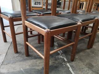 2x Worn Wooden Tables w/ 8x Chairs for Cafe or Home