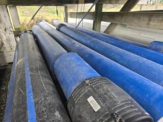 Assorted Blue Poly Pipe Sections
