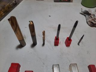 5 Assorted Milling Drill Bits