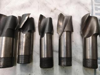 11x Assorted Square & Rounded Edge End Mill Bits, Imperial Sizes
