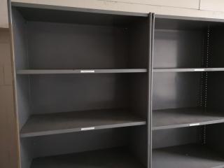 2x Steel Workshop or Office Shelving Units