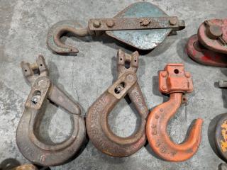 Assorted Lifting Hooks & Pulleys