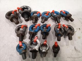 15x Assorted Lifting Eye Bolts