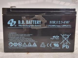 B.B. HR1234W 12V VRLA Rechargable Battery