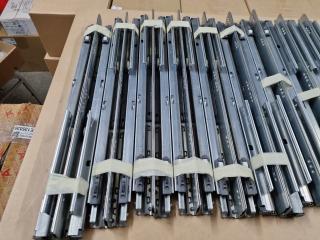 14x Sets of 500mm Long Steel Drawer Roller Assrmblies