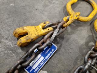 2x 1.8m Single Leg Lifting Chains, 2000kg Capacity