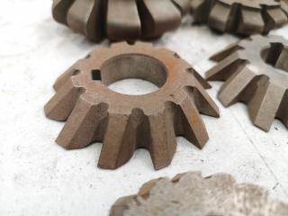 9x Assorted Milling Gear & Bevel Cutters