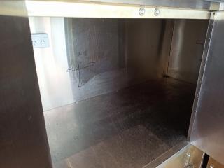 Two Stainless Serving Cabinets