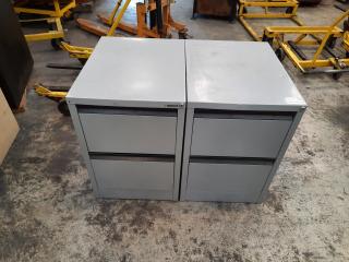 2 x Precision 2 Drawer Filling Cabinets