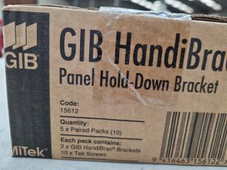 11x GIB HandiBrac Panel Hold-Down Brackets, New