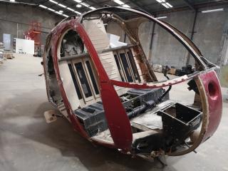 MD 500 Red Helicopter Body, Wrecked