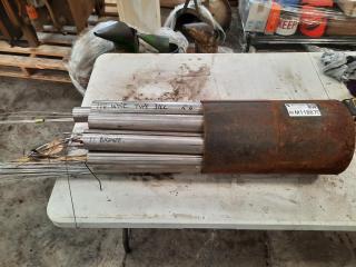 Assorted Lot of Welding Wire and Stand