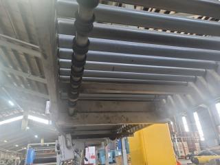 Industrial Roller Conveyor With 180-Degree Corner