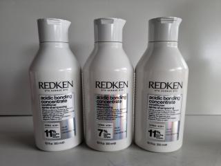 3 Redken Acidic Bonding Concentrate Shampoo & Conditioners 
