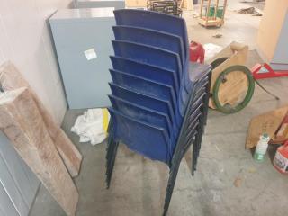 Set of 8 Plastic Stacker Chairs