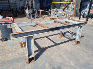 Large Steel Roller Table 