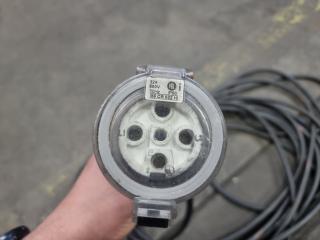 3-Phase 16A Power Cable Lead, 15* Metre Length