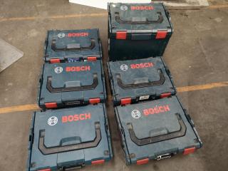 6x Bosch Plastic Stackable Power Tool Storage Cases