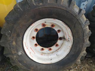 4x Commercial Tyres w/ Wheels, 19.5" Rims