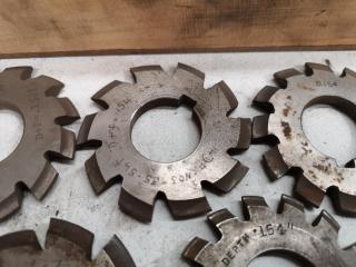 13x Assorted Involute Gear Mill Cutters