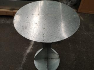Unique Custom Made Galvanised Steel Cafe Table or Display Stand