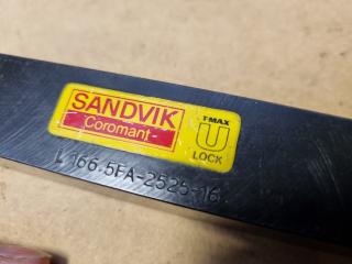 4x Sandvik Coromant Lathe Turning Tools, 25x25mm Size