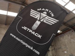 Martin Jetpack Large Self Standing Flag Collectable