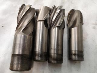 4x Assorted Ball, Square Edge, & Finishing End Mill Bits
