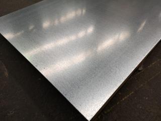 6x Galvanised Steel Sheets, 2440x1220x1.2mm Size