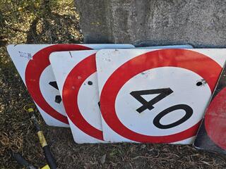 9 x Road Works Signs 