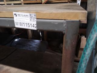 Large Steel Frame Workshop Table