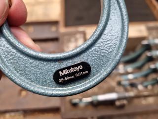 Mitutoyo 6-Piece Outside Micrometer Set, 0-150mm.Range