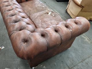 Vintage Moran Leather Sofa Couch, needs restoration