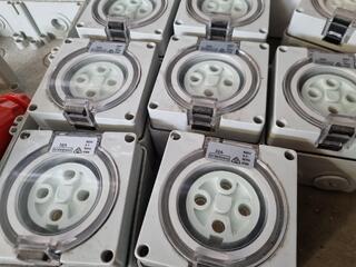 Assorted 3-Phase Electrical Plugs, Sockets, Boxes