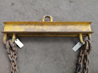 1500kg Capacity Spreader Bar Lifting Chain Unit w/ Bin Hooks
