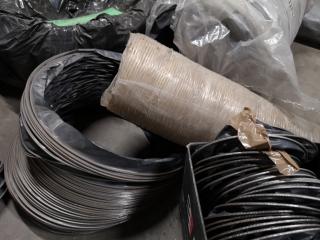 13x Assorted Flexible Plain Ducting Lengths